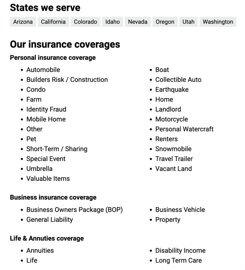 Advantage Profile Business Appetite