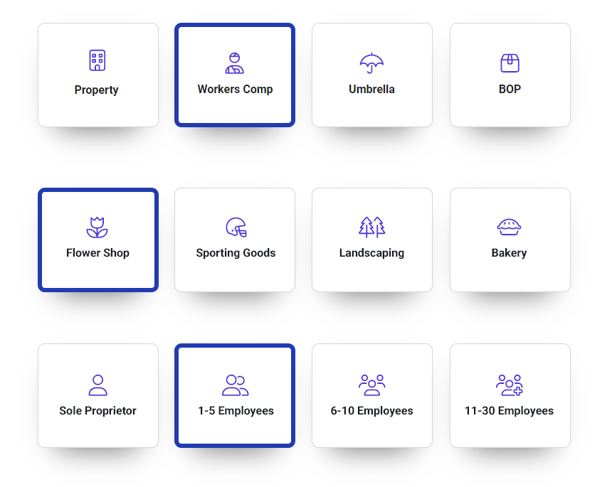 appetite-matching-no-hero a flower shop owner requesting a workers comp insurance quote